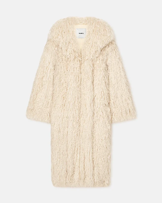 functional coatKilah - Faux Racka Fur Coat - Creme