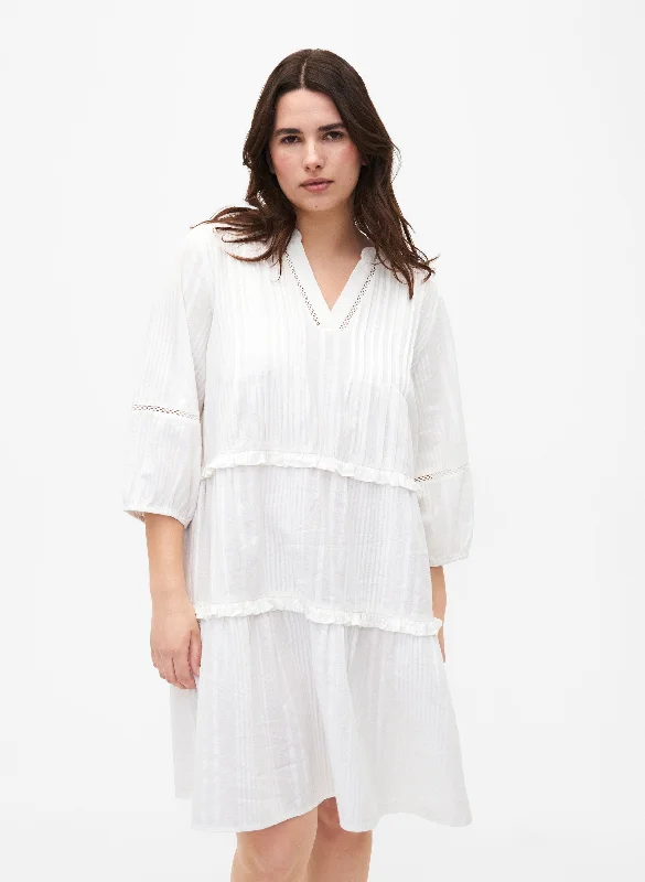 tiered dressZizzi Lise Cotton Dress in White