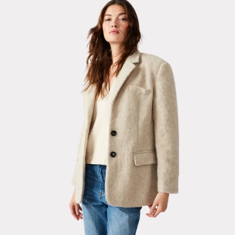 relaxed winter jacketNana Blazer Coat (Oatmeal)