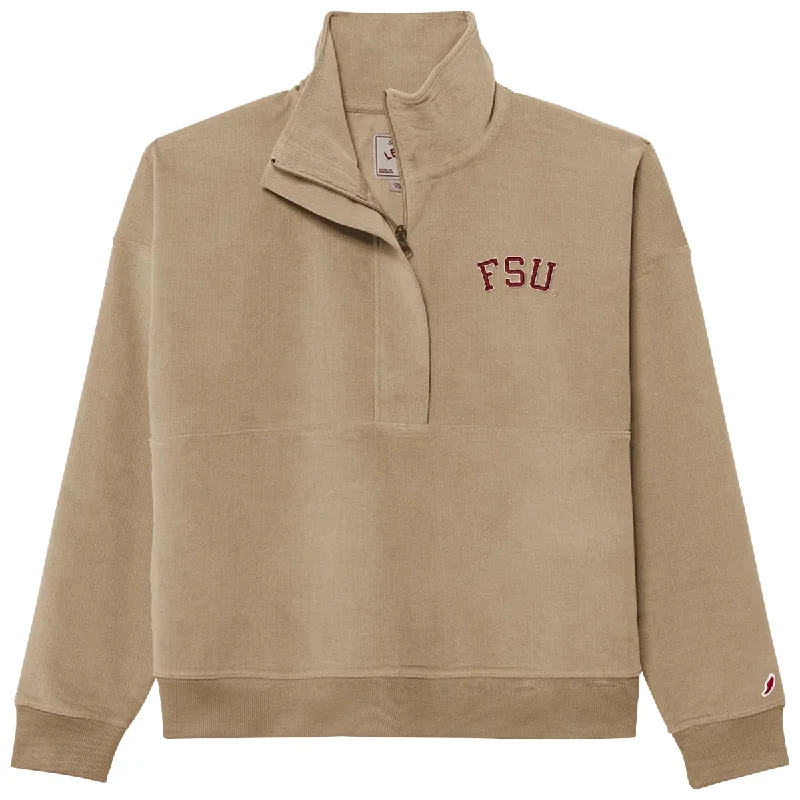 utility coatLeague Women's FSU Half-zip Corded Fleece - Khaki